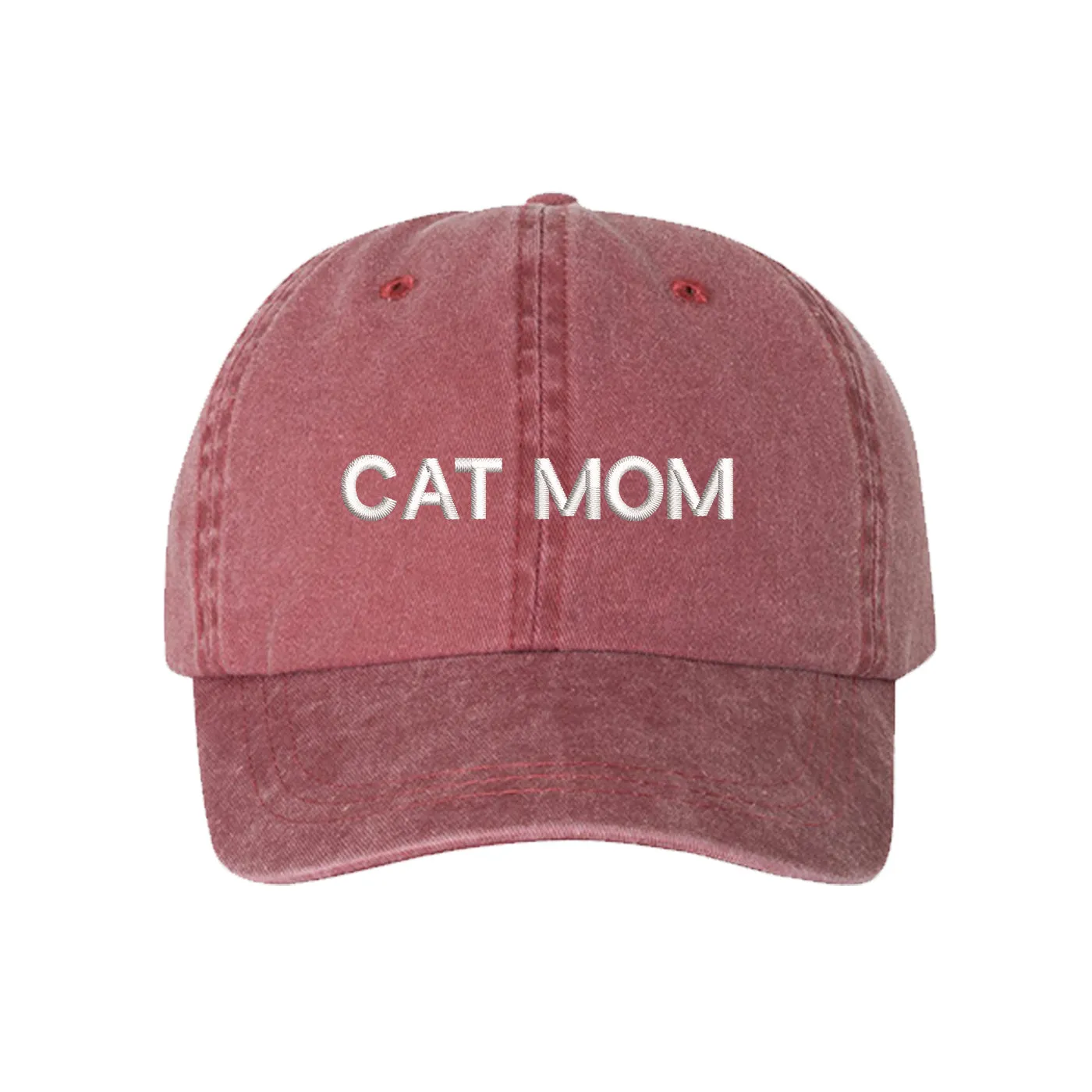 Cat Mom Washed Unisex Baseball Hat