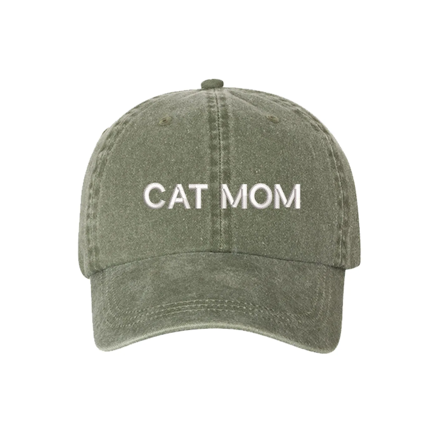 Cat Mom Washed Unisex Baseball Hat
