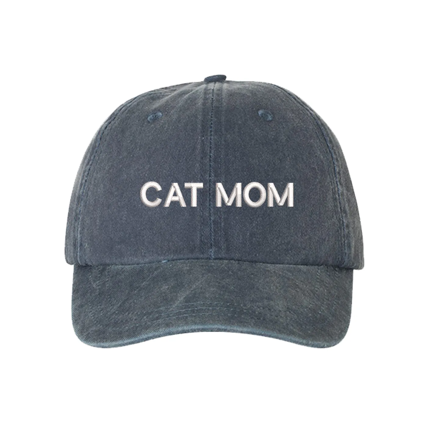 Cat Mom Washed Unisex Baseball Hat