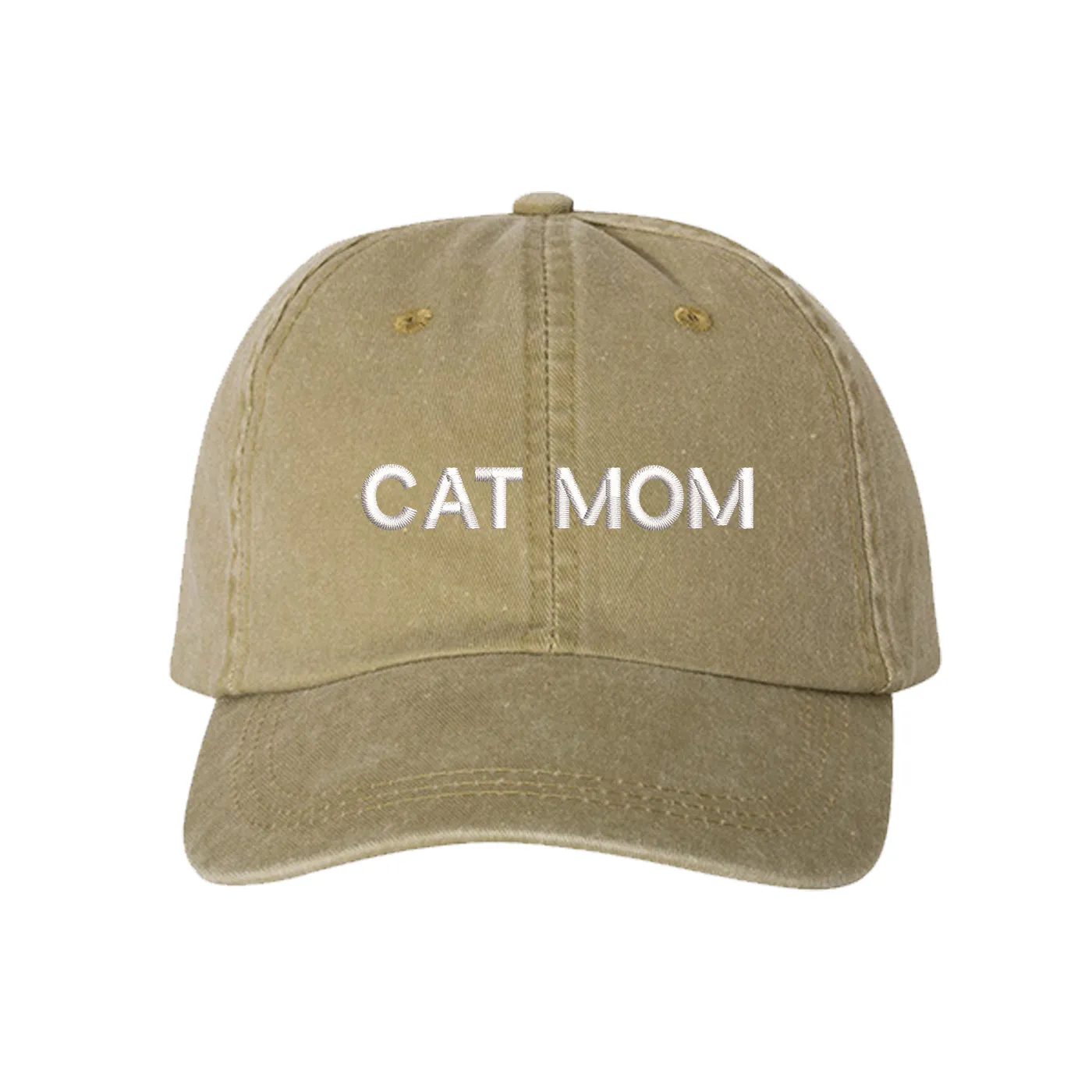 Cat Mom Washed Unisex Baseball Hat