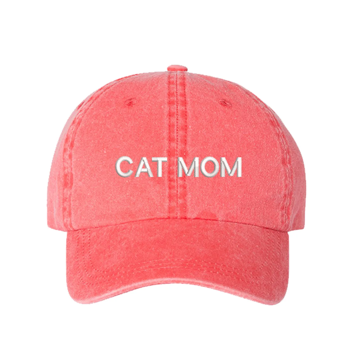 Cat Mom Washed Unisex Baseball Hat