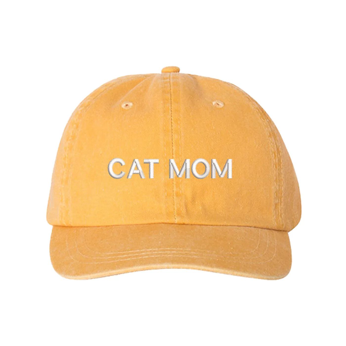 Cat Mom Washed Unisex Baseball Hat