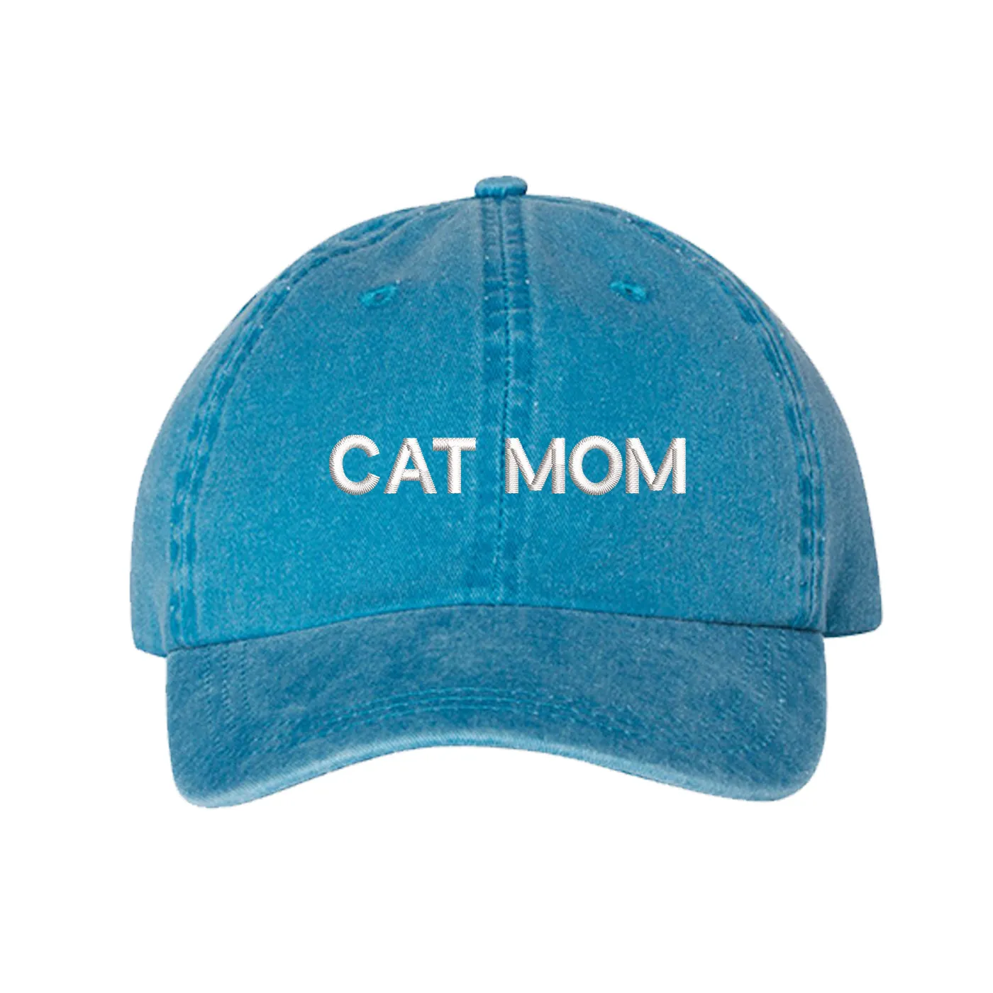 Cat Mom Washed Unisex Baseball Hat