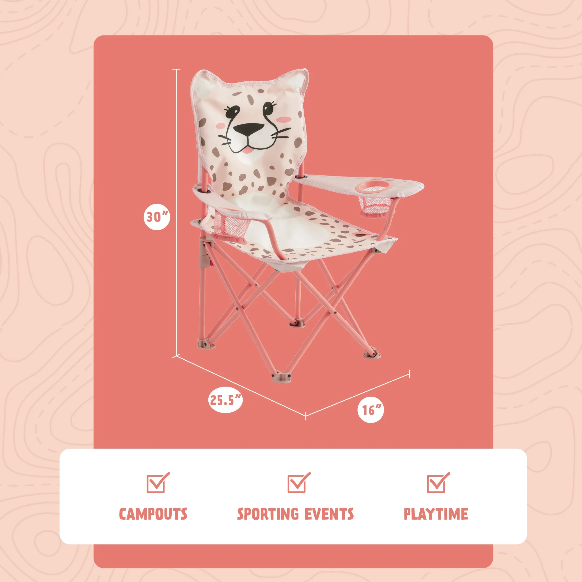 Cha Cha the Cheetah Kids' Camping Chair