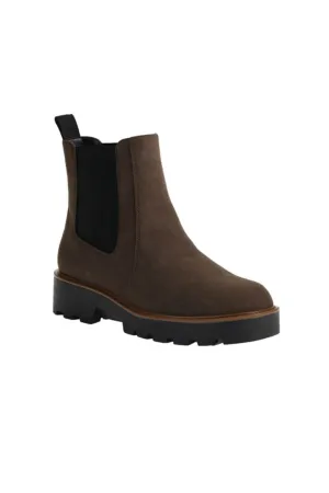 Chinese Laundry Rev Suede Lug Booties for Women in Brown | REV-BROWN