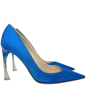 Christian Dior Cobalt 'Songe'  Pumps with Lucite Heel, Resort 2014, 38 EU / US 8