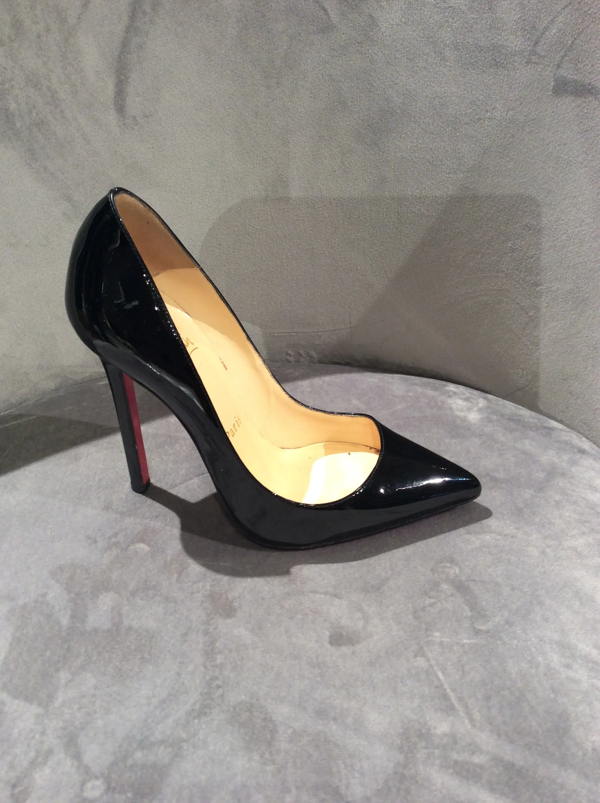 Christian Louboutin Black Patent So Kate 120 Pumps Size 5/35