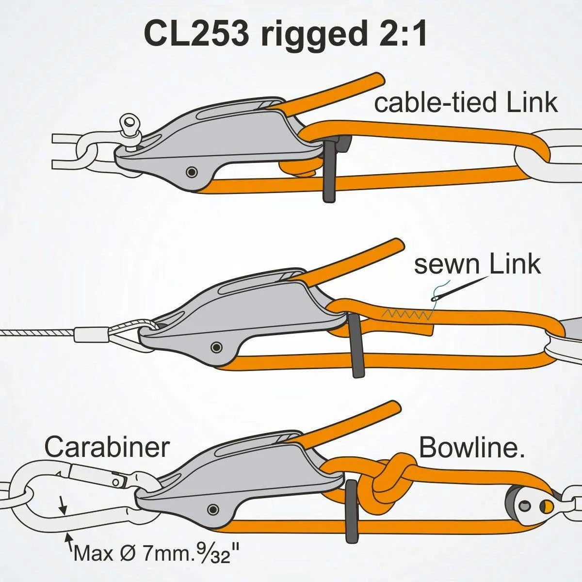 Clamcleat Trapeze and Vang Metal Cleat - Anodised - CL253AN