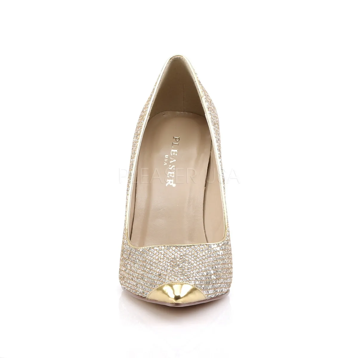 CLASSIQUE-20  Gold Glittery Lame Fabric