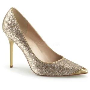 CLASSIQUE-20  Gold Glittery Lame Fabric