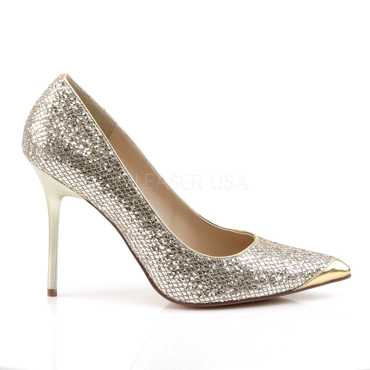 CLASSIQUE-20  Gold Glittery Lame Fabric