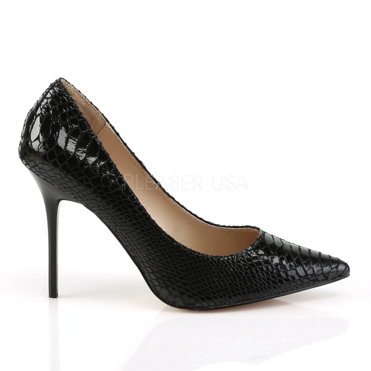 CLASSIQUE-20SP  Black Snake-Print Leather
