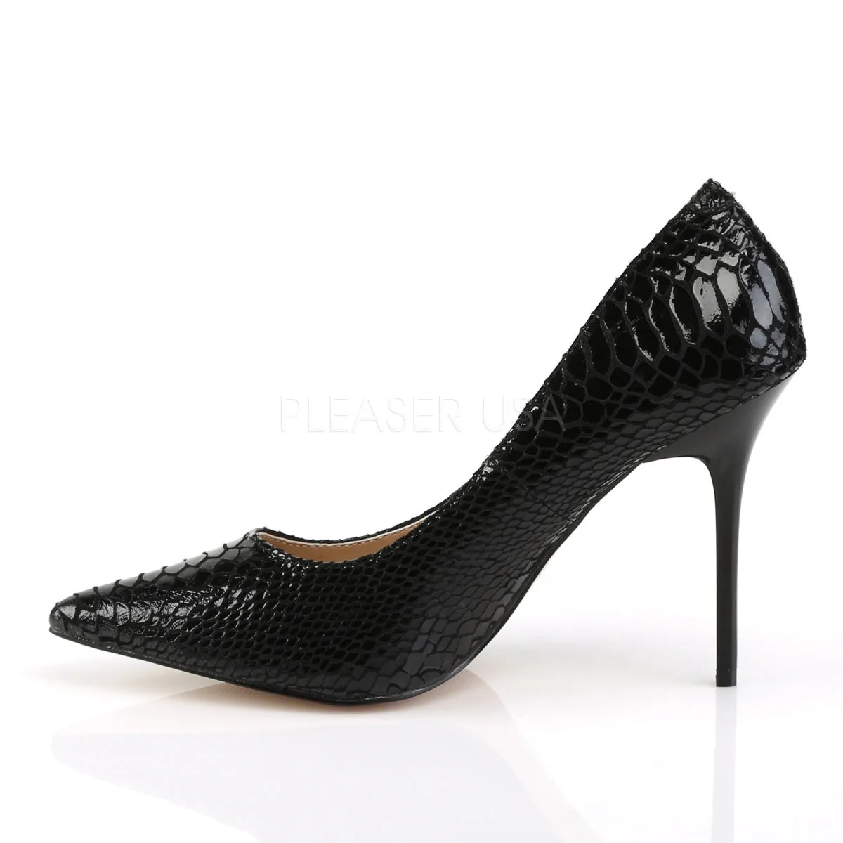 CLASSIQUE-20SP  Black Snake-Print Leather