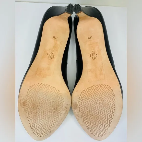 Cole Haan Black leather Platform Pumps SZ 11M!