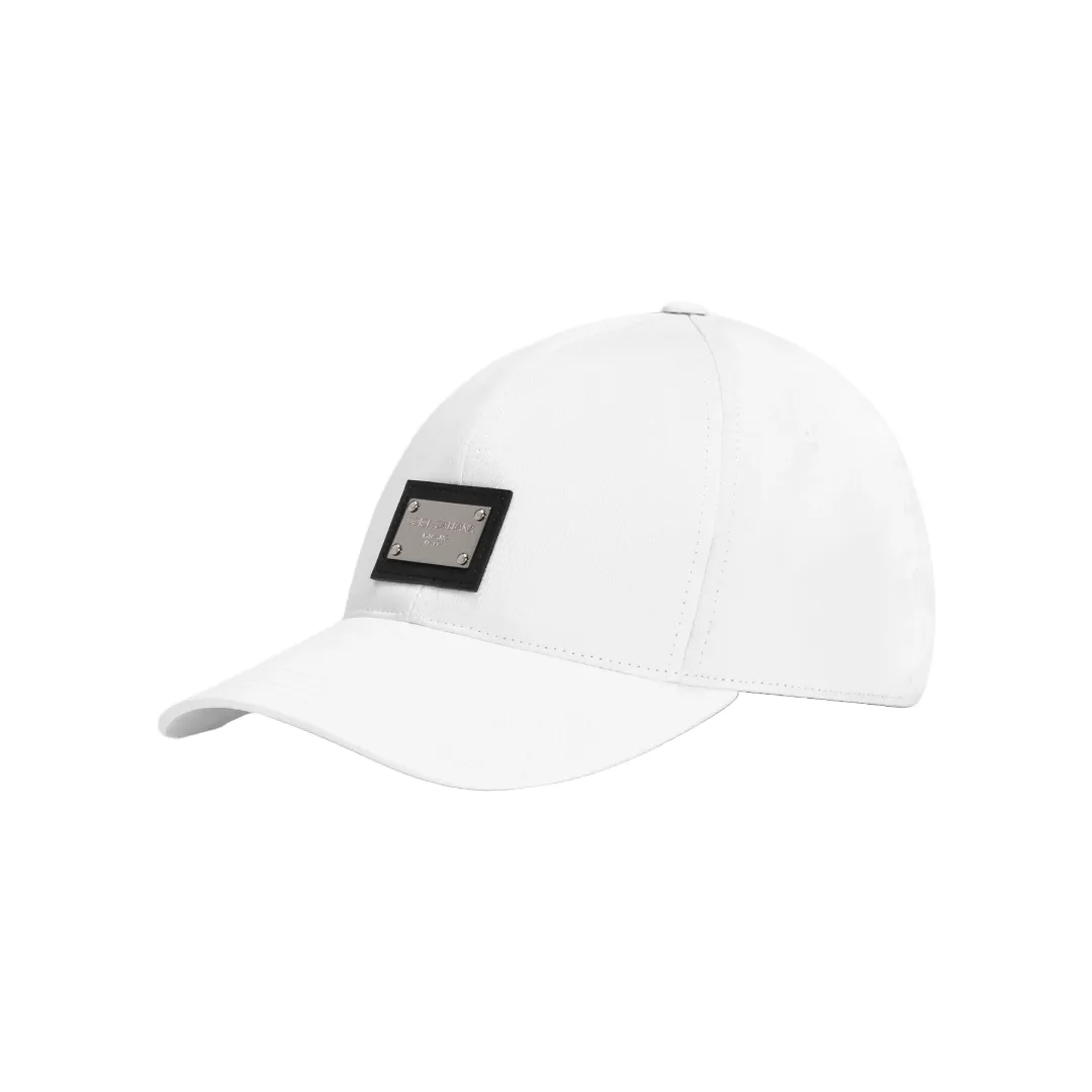COTTON BASEBALL CAP WITH BRANDED TAG