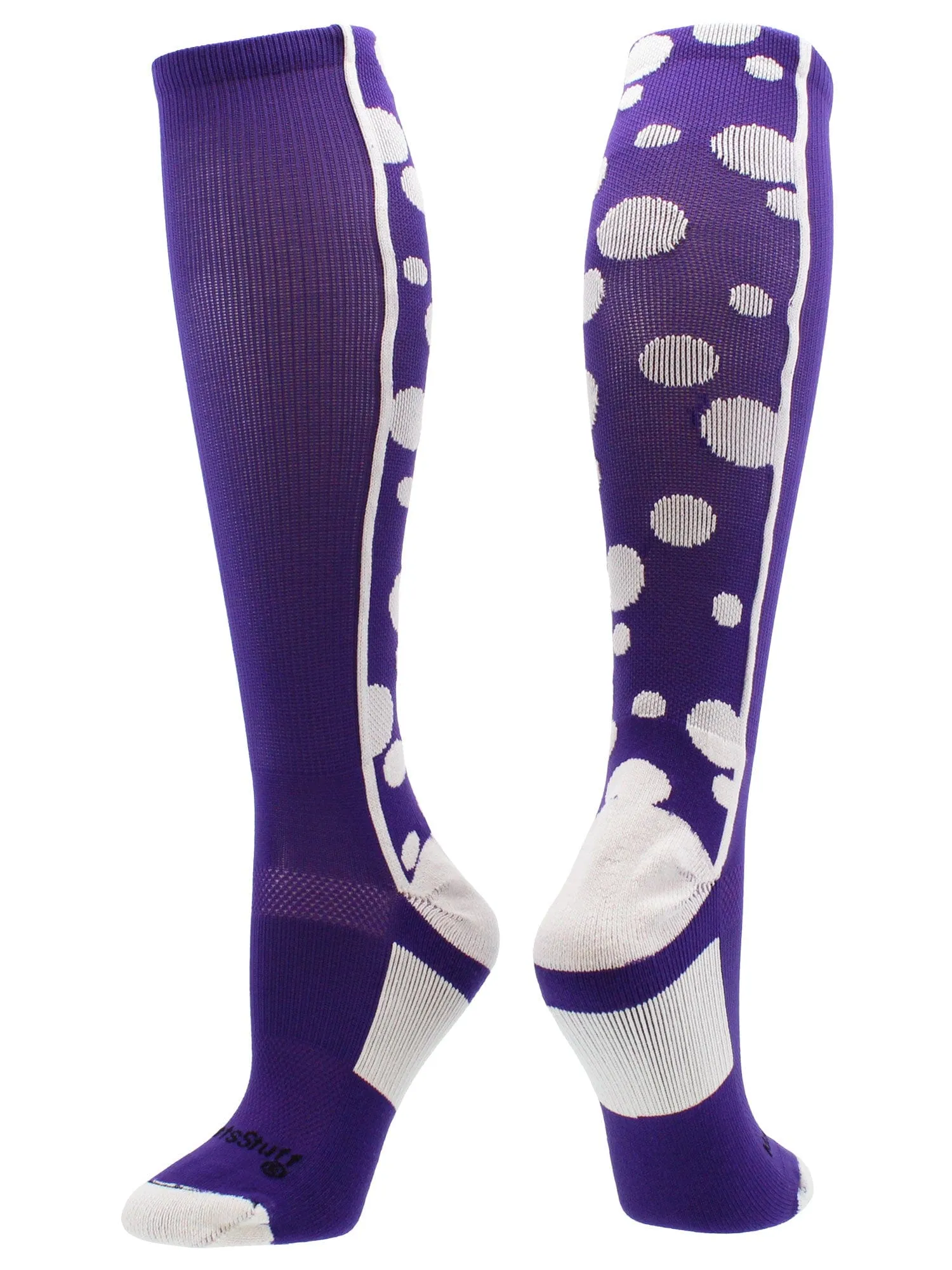 Crazy Socks with Dots Over the Calf Socks Multi Colors