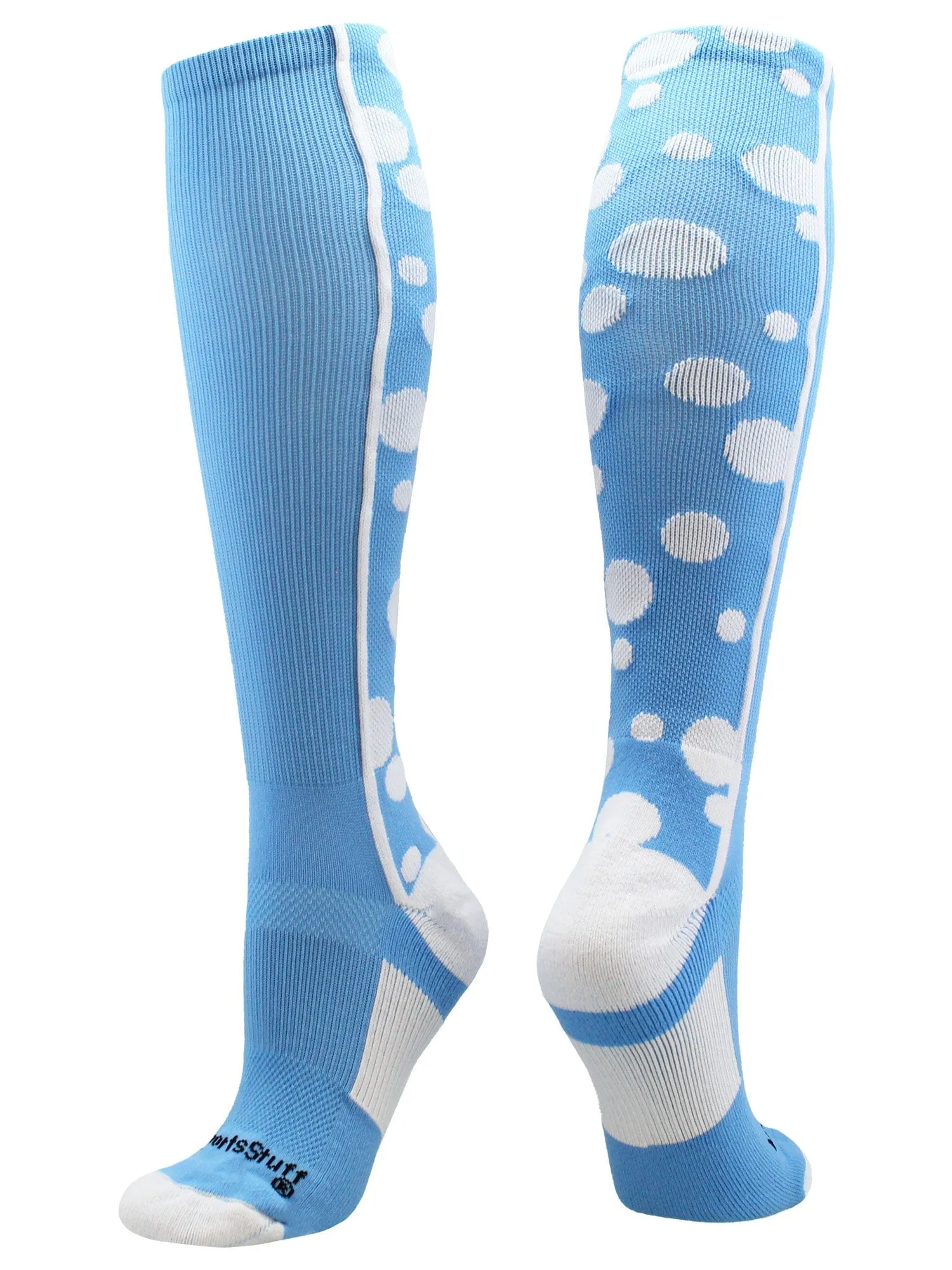 Crazy Socks with Dots Over the Calf Socks Multi Colors