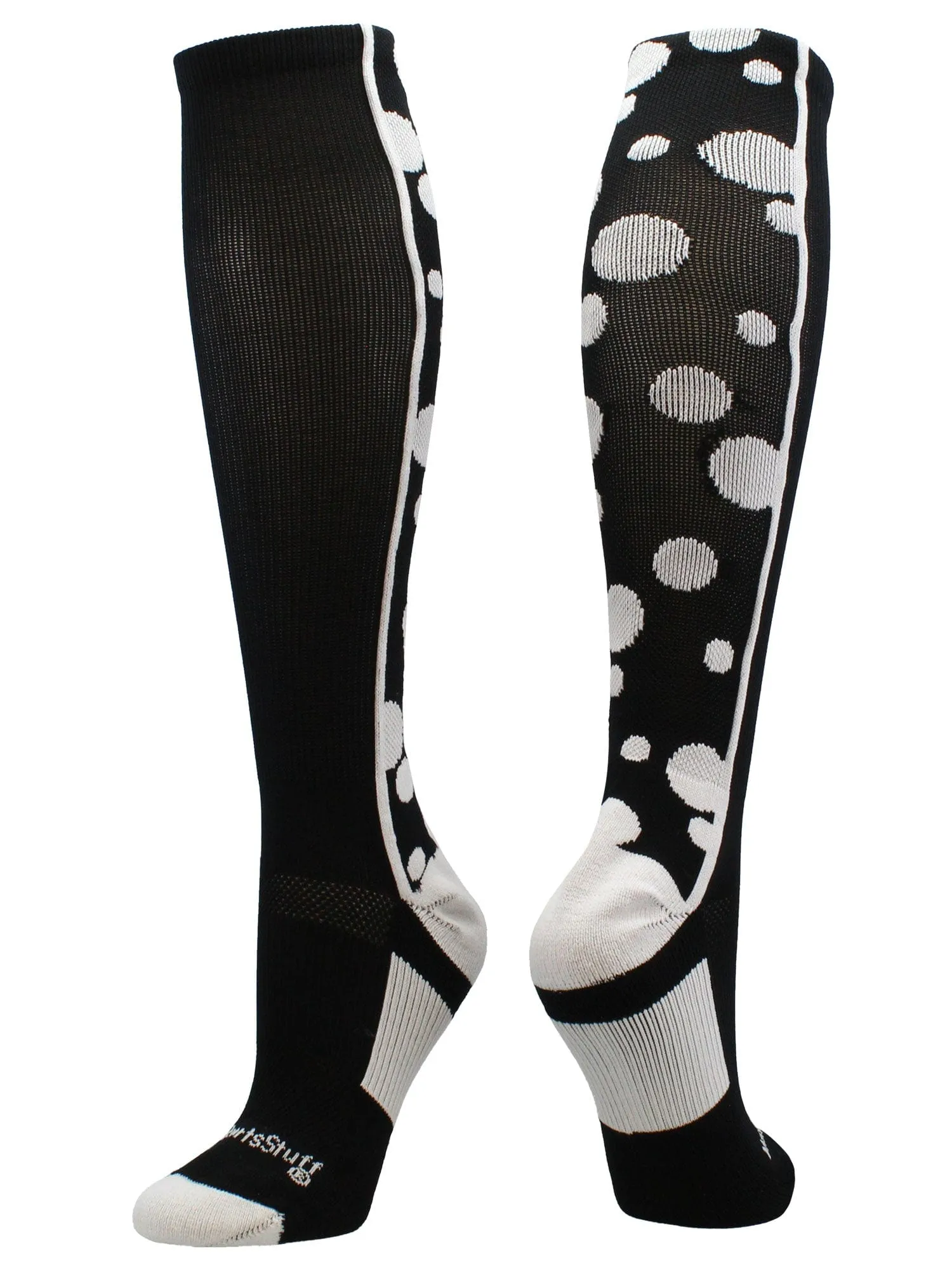 Crazy Socks with Dots Over the Calf Socks Multi Colors