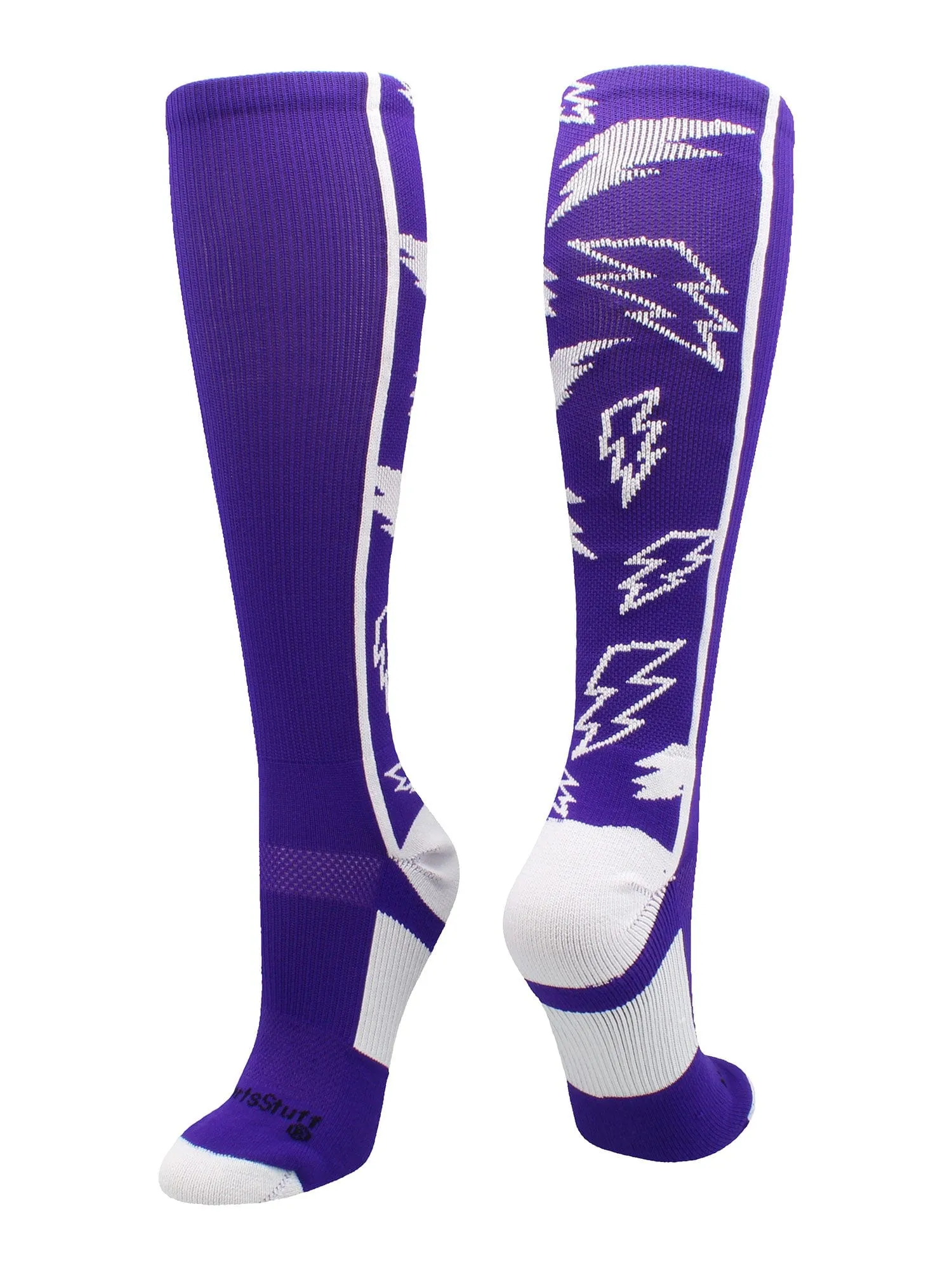 Crazy Socks with Lightning Bolts (multiple colors)