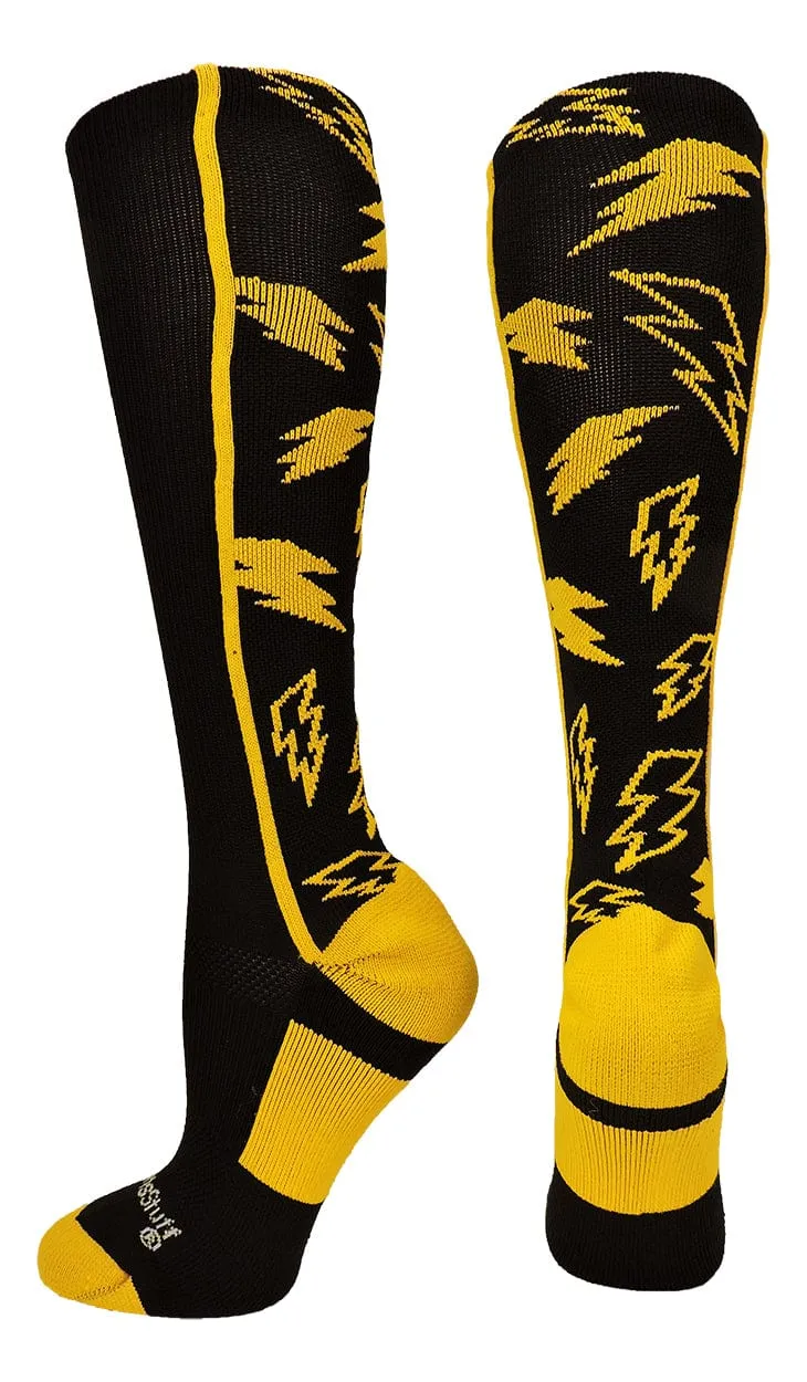 Crazy Socks with Lightning Bolts (multiple colors)