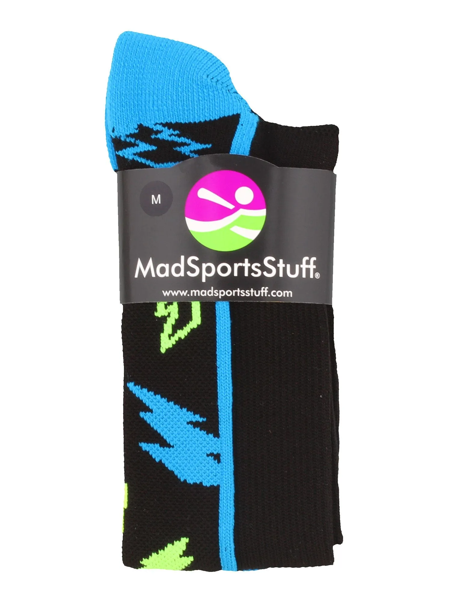 Crazy Socks with Lightning Bolts (multiple colors)