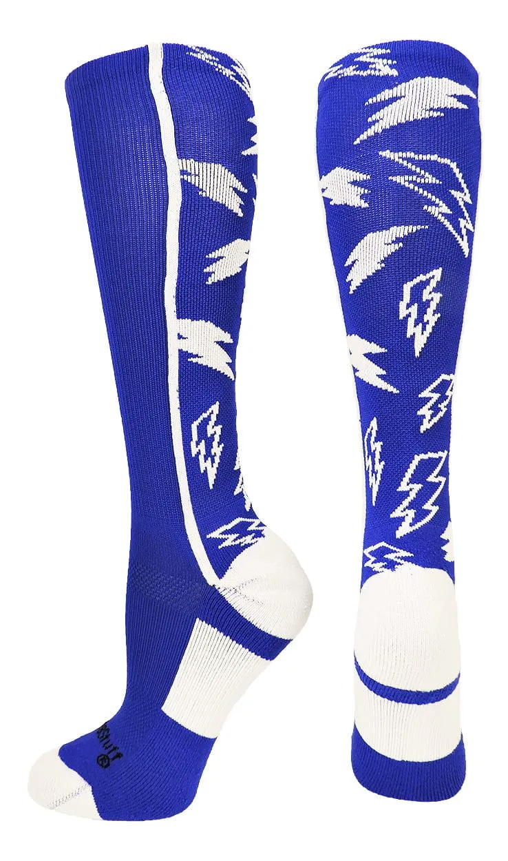 Crazy Socks with Lightning Bolts (multiple colors)