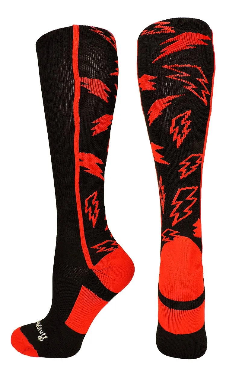 Crazy Socks with Lightning Bolts (multiple colors)