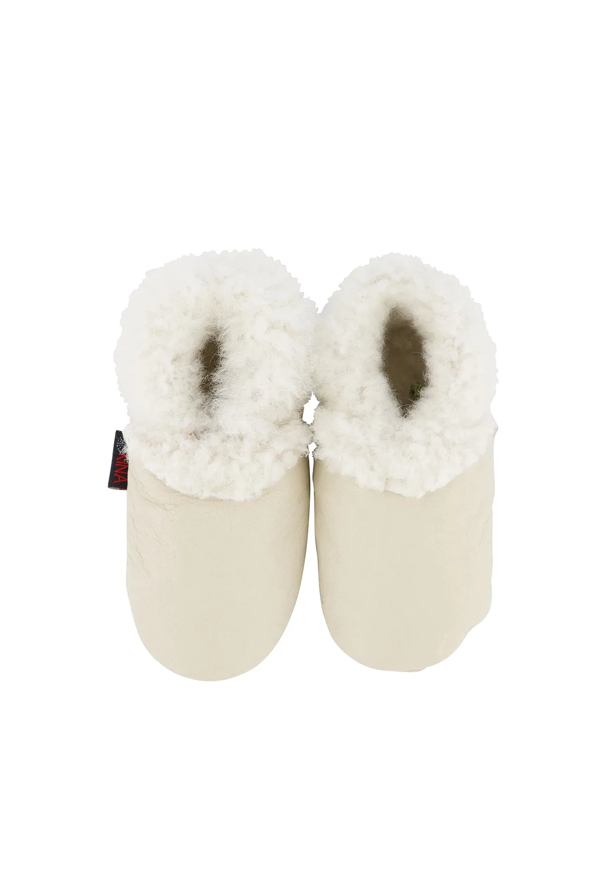 Cream Kina Booties - Nappa