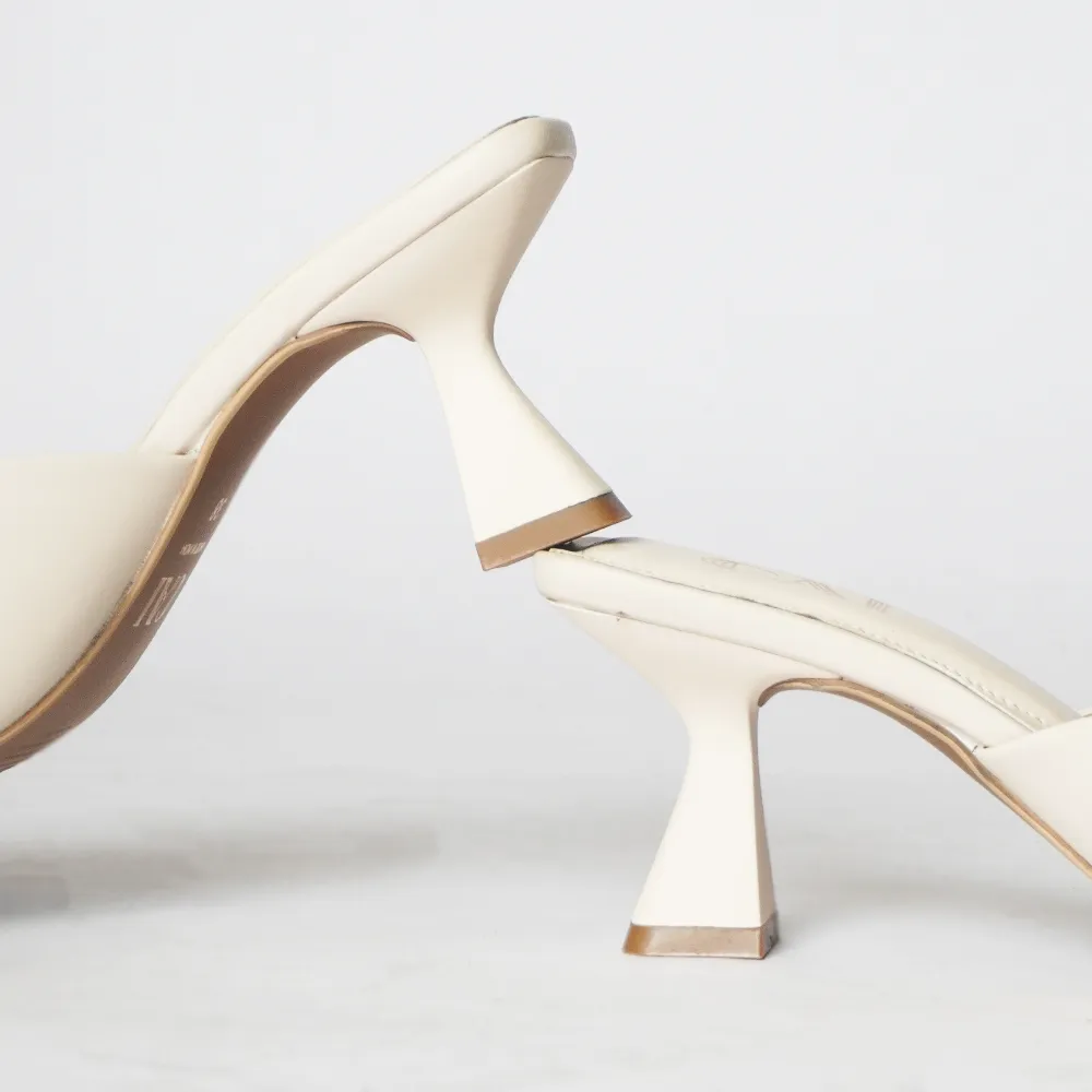 Cream Stud Heels
