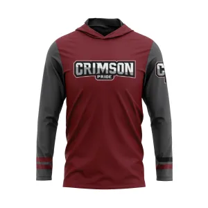 CRIMSON PRIDE Sublimated Long Sleeve Lightweight T-Shirt Hoodie