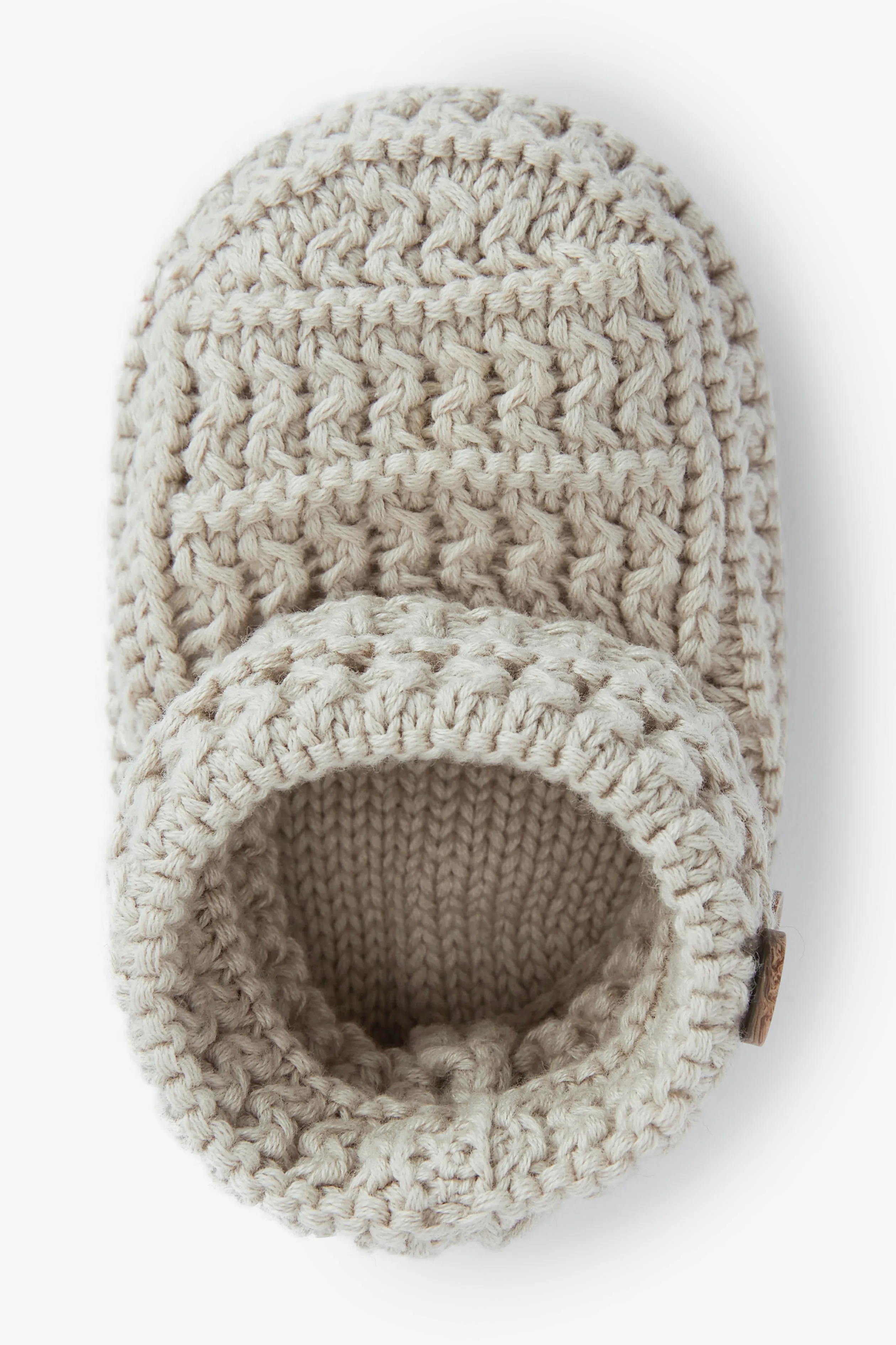 Crochet Cotton Booties, fawn