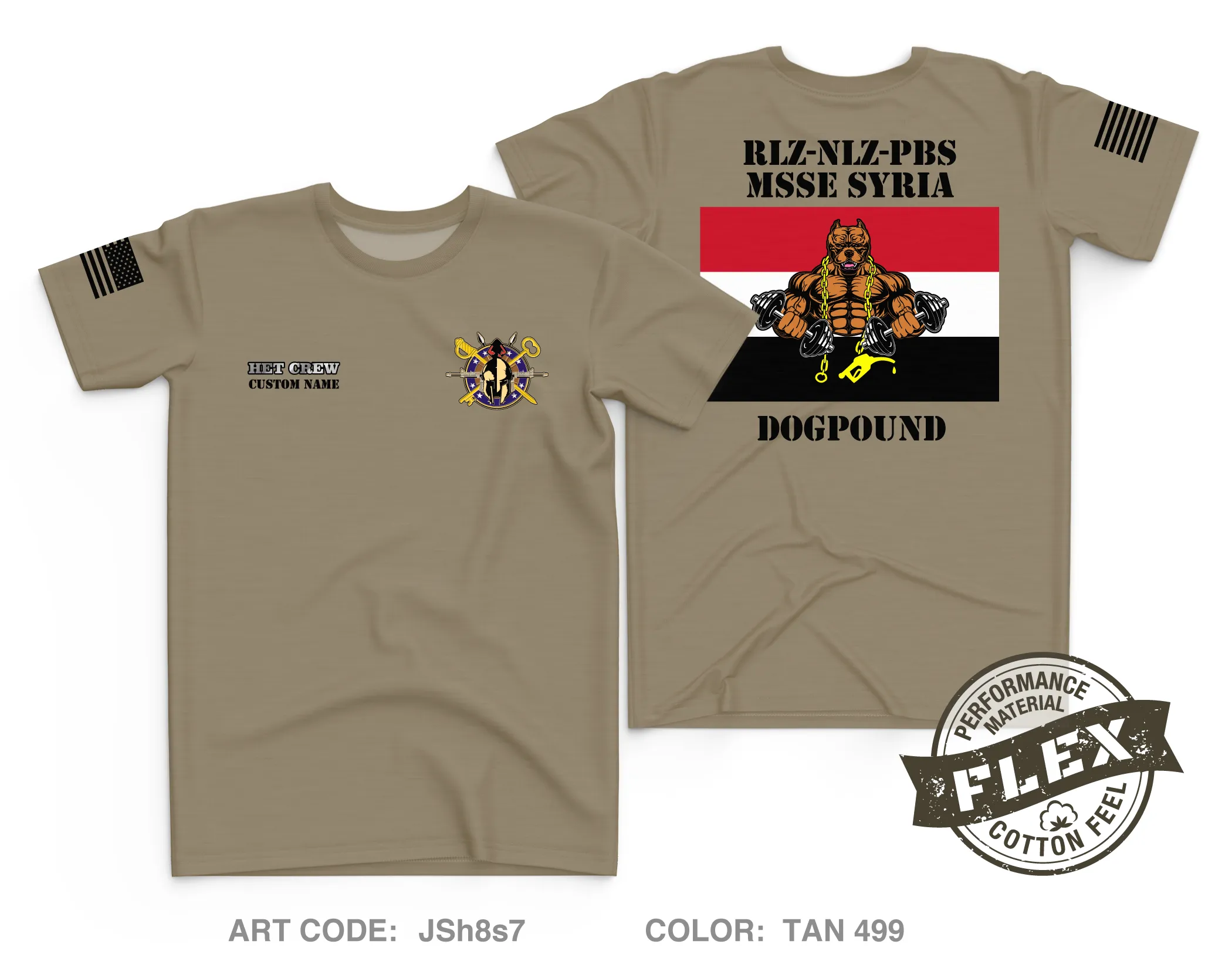 CUSTOM A CO. 68TH DSSB, 4DSB Core Men's SS Flex Performance Tee - JSh8s7