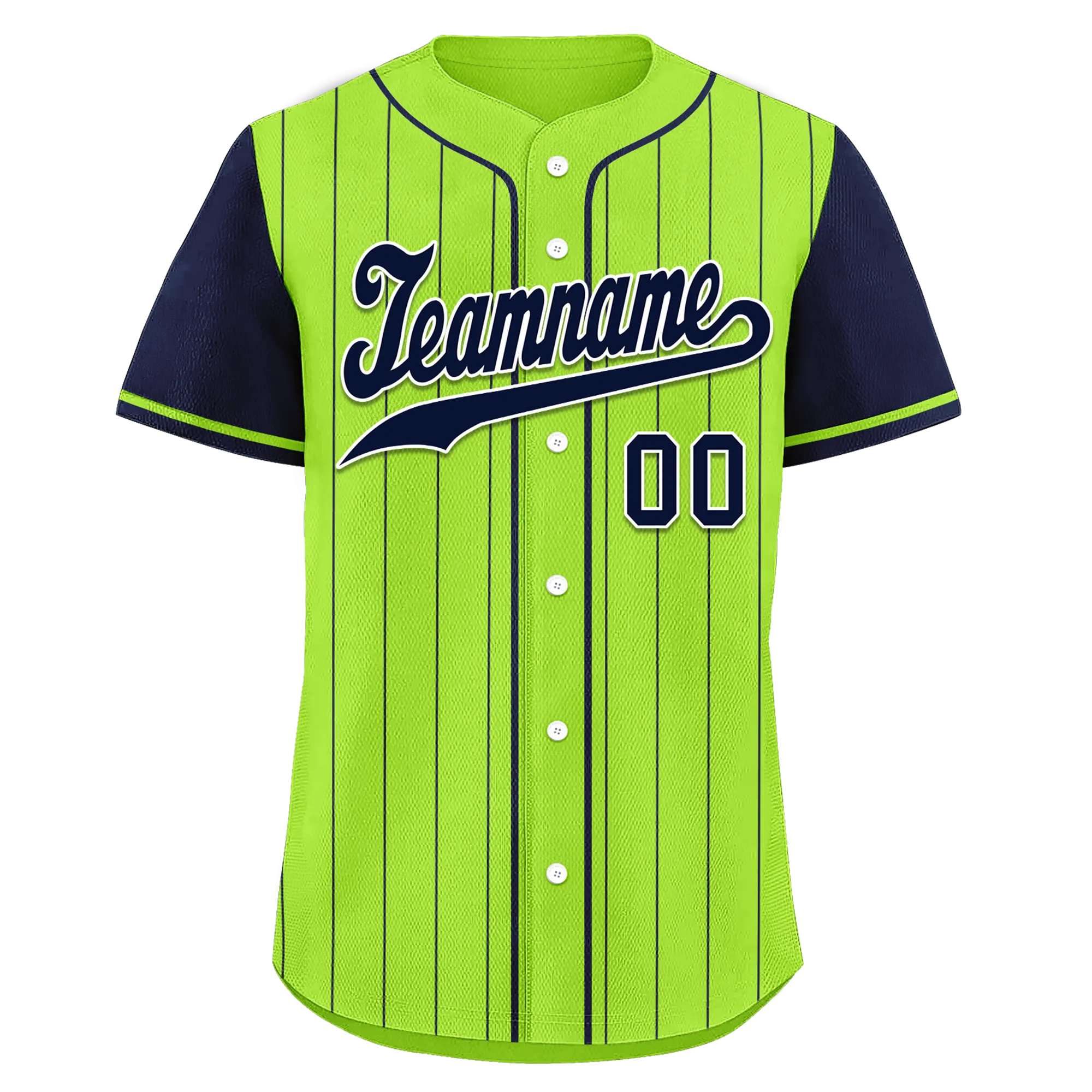 Custom Green Blue Stripe Fashion Personalized Authentic Baseball Jersey BSBJ01-D017232