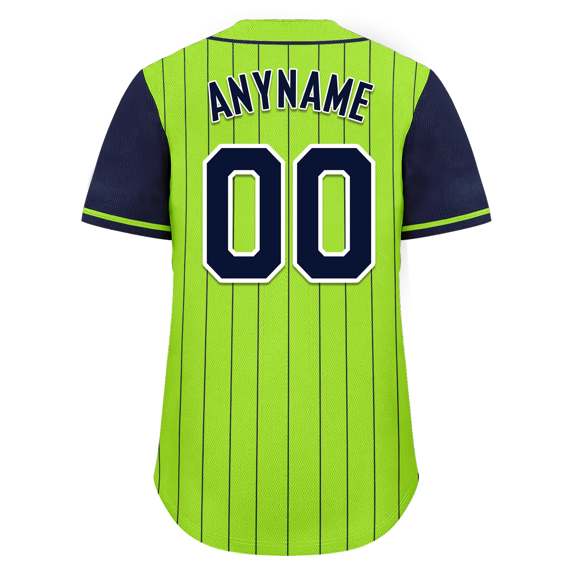 Custom Green Blue Stripe Fashion Personalized Authentic Baseball Jersey BSBJ01-D017232