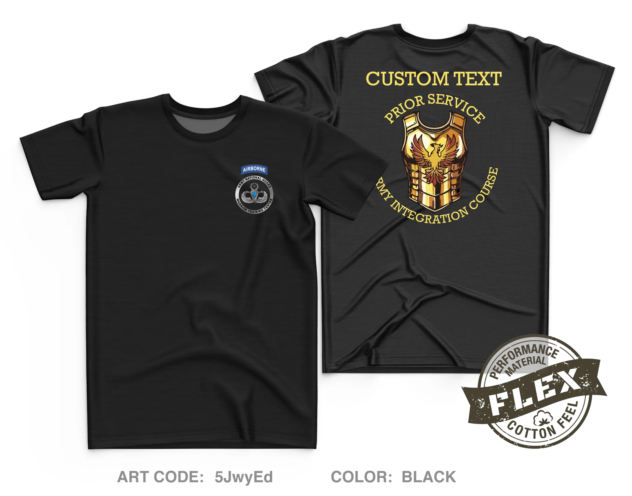 CUSTOM Prior Service Army Integration Course Core Men's SS Flex Performance Tee - 5JwyEd