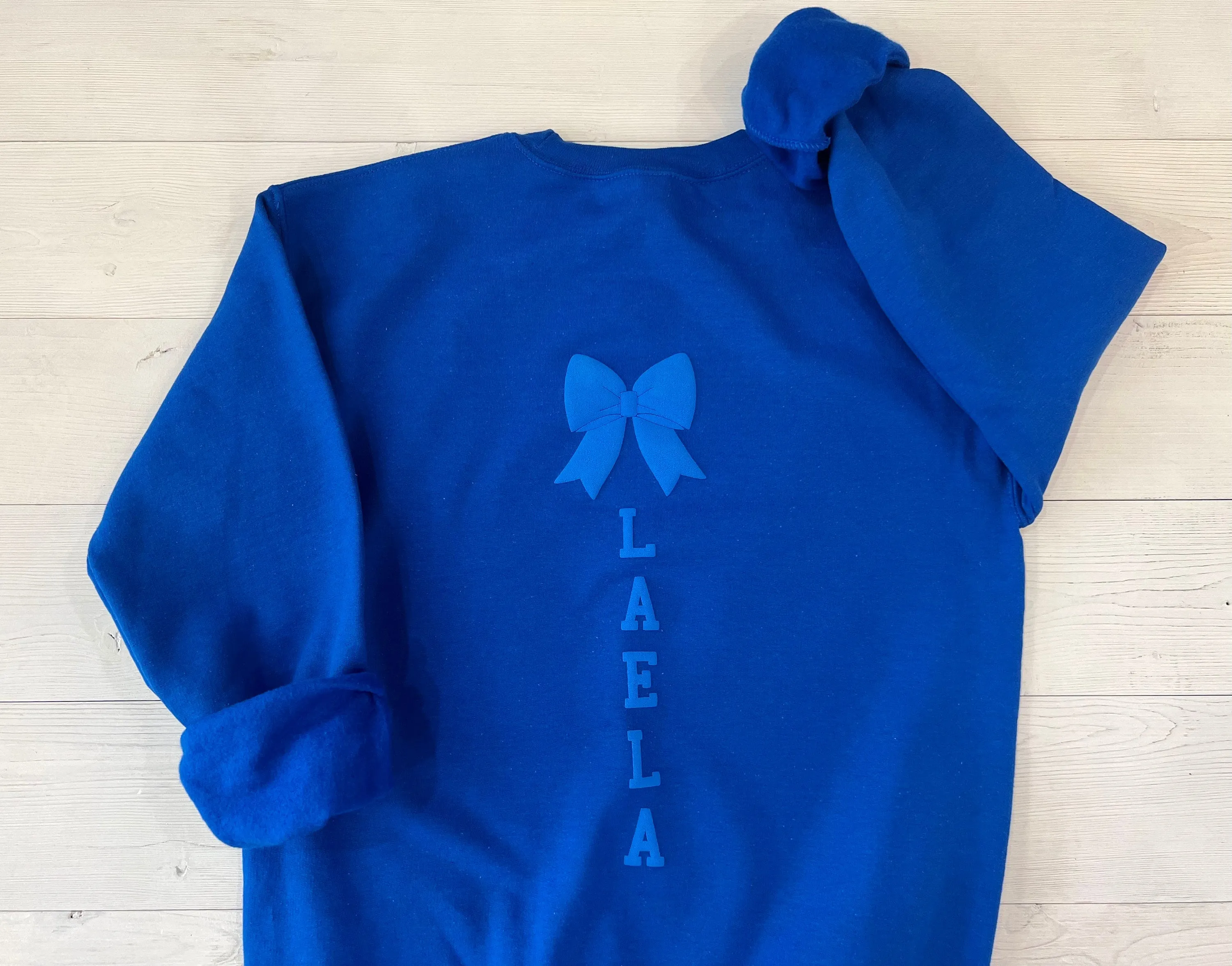 Customized Embossed Cheer Mom Sweatshirt