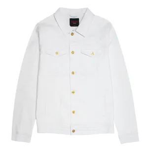 Cutty Men Brisk Coated Denim Jacket - White