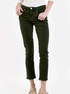 Dear John Blaire High Rise Ankle Slim Straight Jeans, Pine & Black Arrow