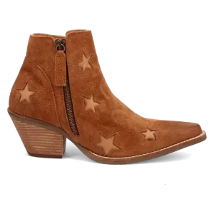 Dingo Women's  Camel Little Star Suede Western Booties