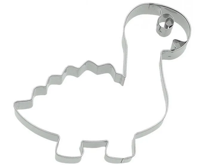 Dinosaur Cookie Cutter with Embossed Face Detail Diplodocus 10cm