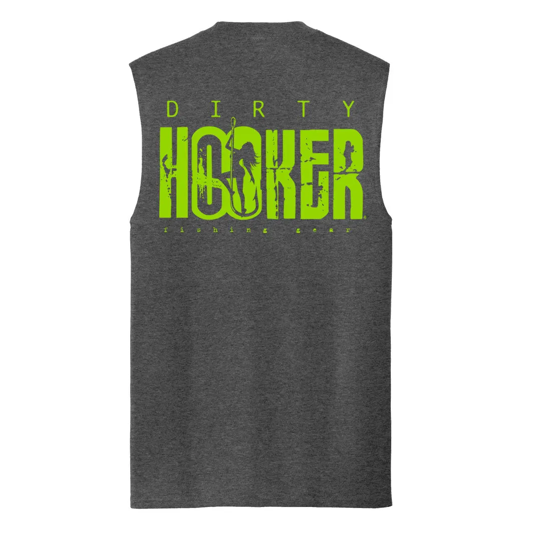 Dirty Hooker Classic Green Muscle Sleeveless Tank