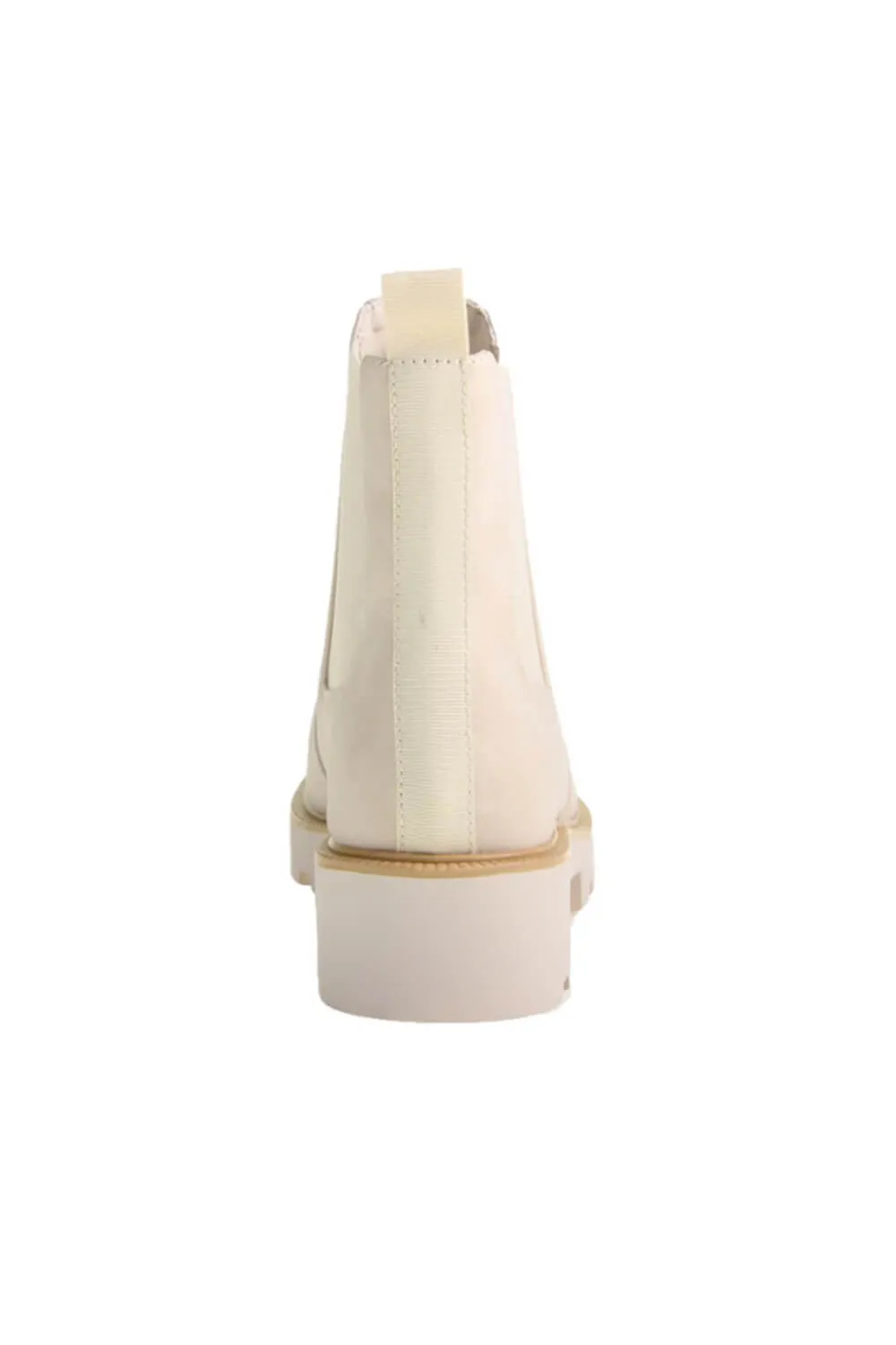 Dirty Laundry Rev Suede Lug Booties for Women in Cream | REV-CREAM