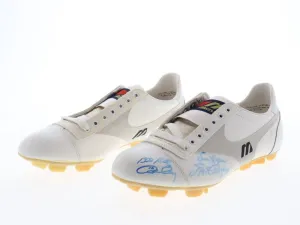 Dodgers: Signed Pair Mizuno Baseball Cleats Cey, Russell, Lopes, Garvey JSA COA