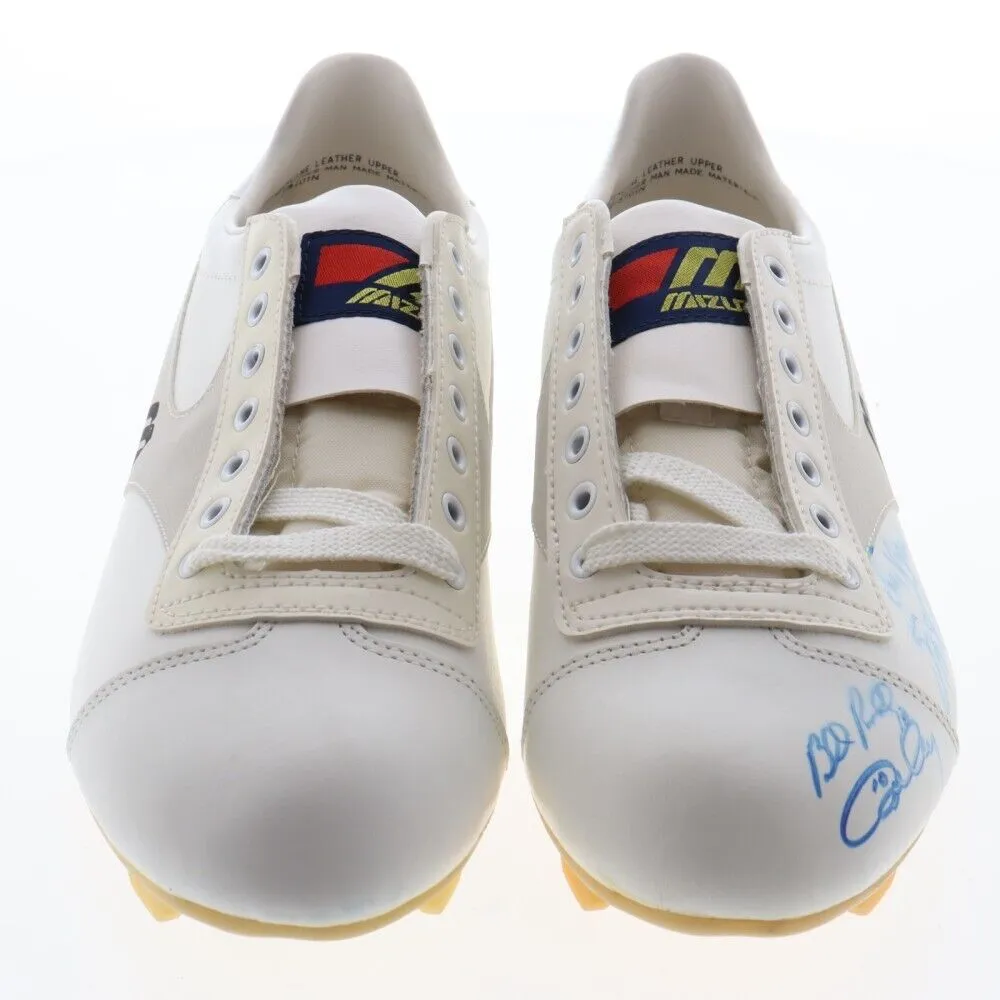 Dodgers: Signed Pair Mizuno Baseball Cleats Cey, Russell, Lopes, Garvey JSA COA
