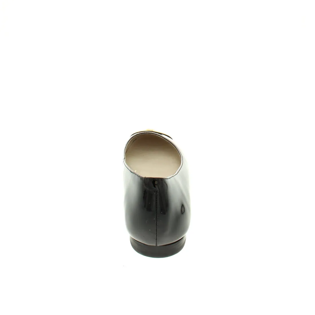 DS LA GOLD CAPPED TOE PATENT FLAT