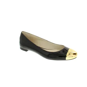 DS LA GOLD CAPPED TOE PATENT FLAT