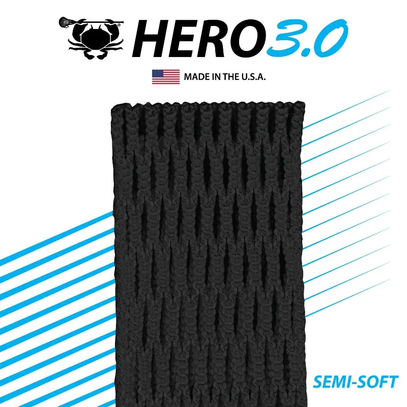ECD Lacrosse - HeroMesh 3.0 Semi-Soft - Black