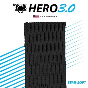 ECD Lacrosse - HeroMesh 3.0 Semi-Soft - Black