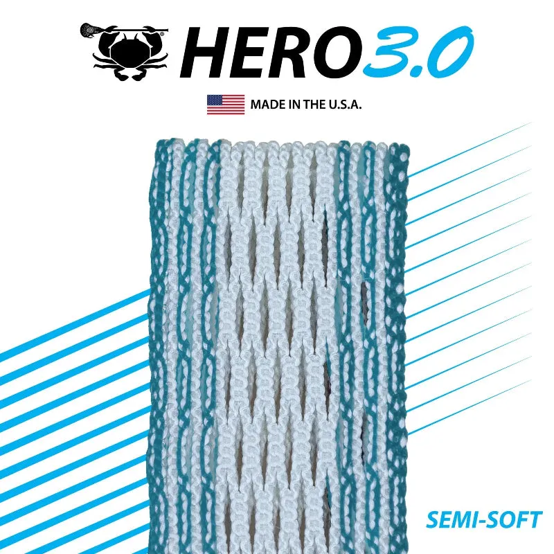 ECD Lacrosse - HeroMesh 3.0 Semi-Soft - Carolina Blue Storm Striker