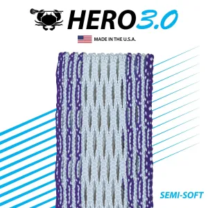 ECD Lacrosse - HeroMesh 3.0 Semi-Soft - Purple Storm Striker
